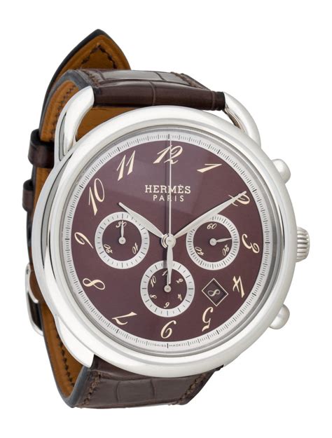 hermes arceau chronograph watch|hermes arceau watch strap.